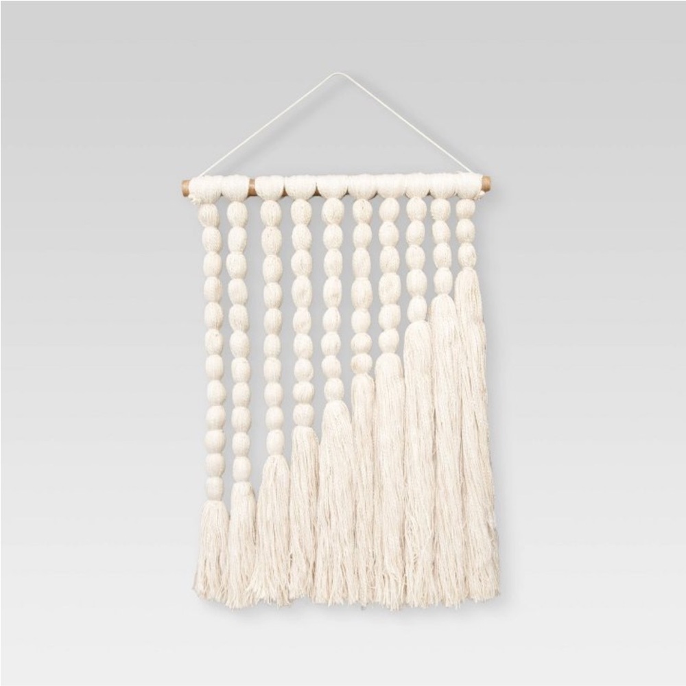 Brand New: 18” x 24” Hand Made Cotton Macrame Wall Art